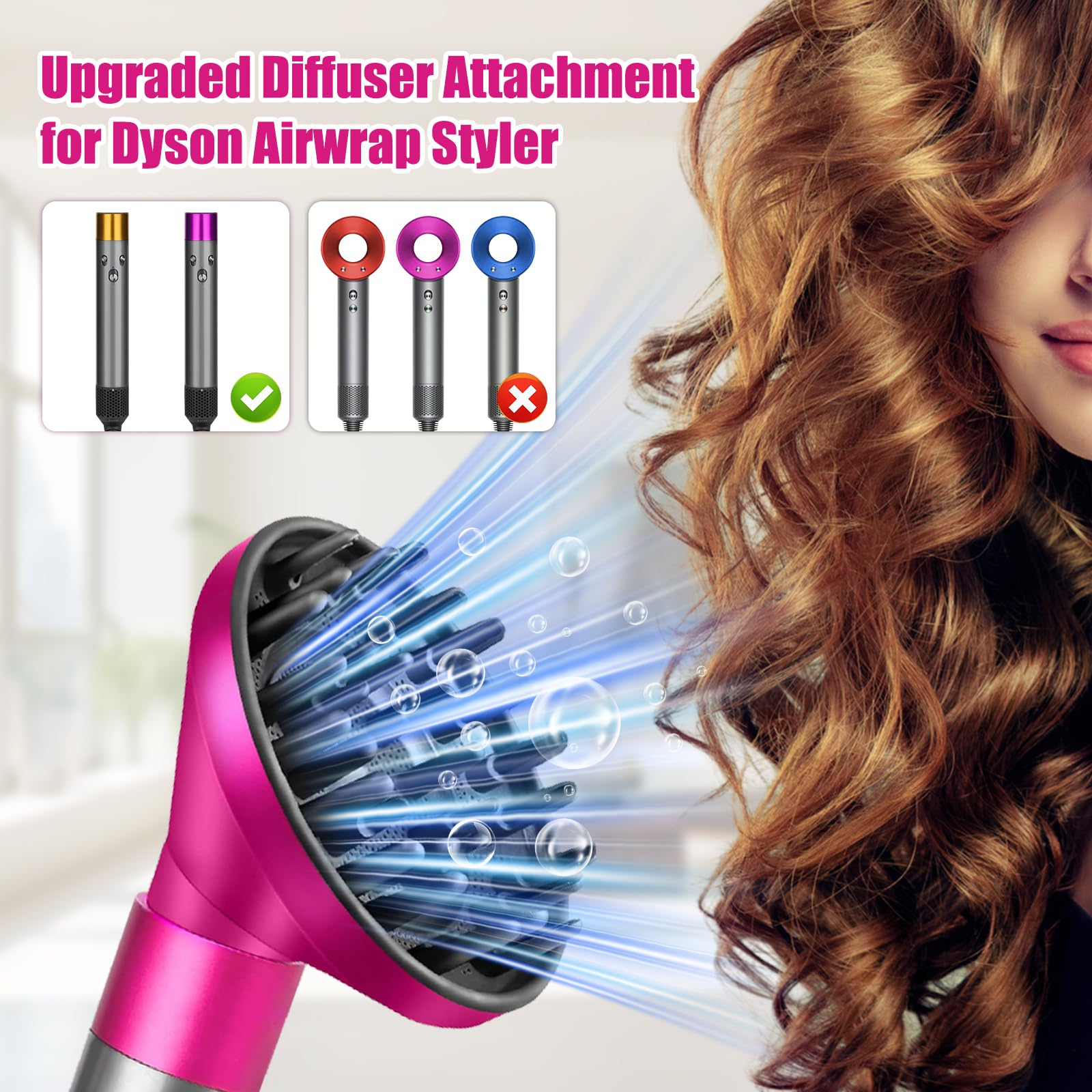 Amazon.co.jp: エアラップ用ダイソン用ディフューザーHS05 HS03 HS01