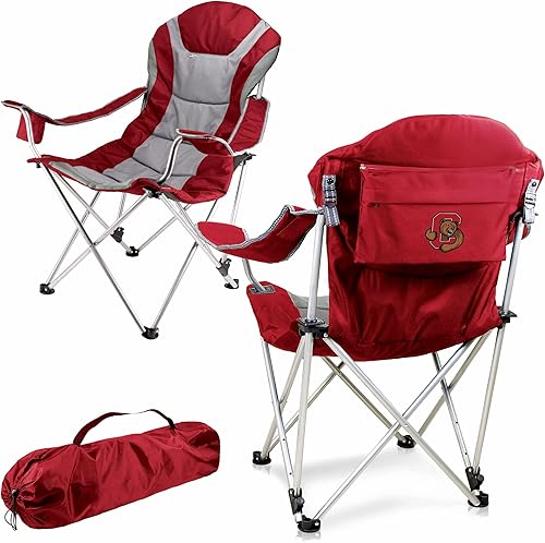 Miniatura 72 de Picnic TIME NCAA Arkansas Razorbacks Reclining Camp Chair - Beach Chair for Adults - Sports Chair with Carry Bag Azul marino con detalles