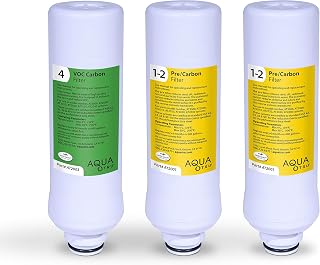 AquaTru - 1 Year Combo Pack - Includes 2 Pre-Filters & 1 Carbon Filter for Reverse Osmosis Water Purifier (for AquaTru Classic, Connect & Under Sink AquaTru Water Purifier Filter)