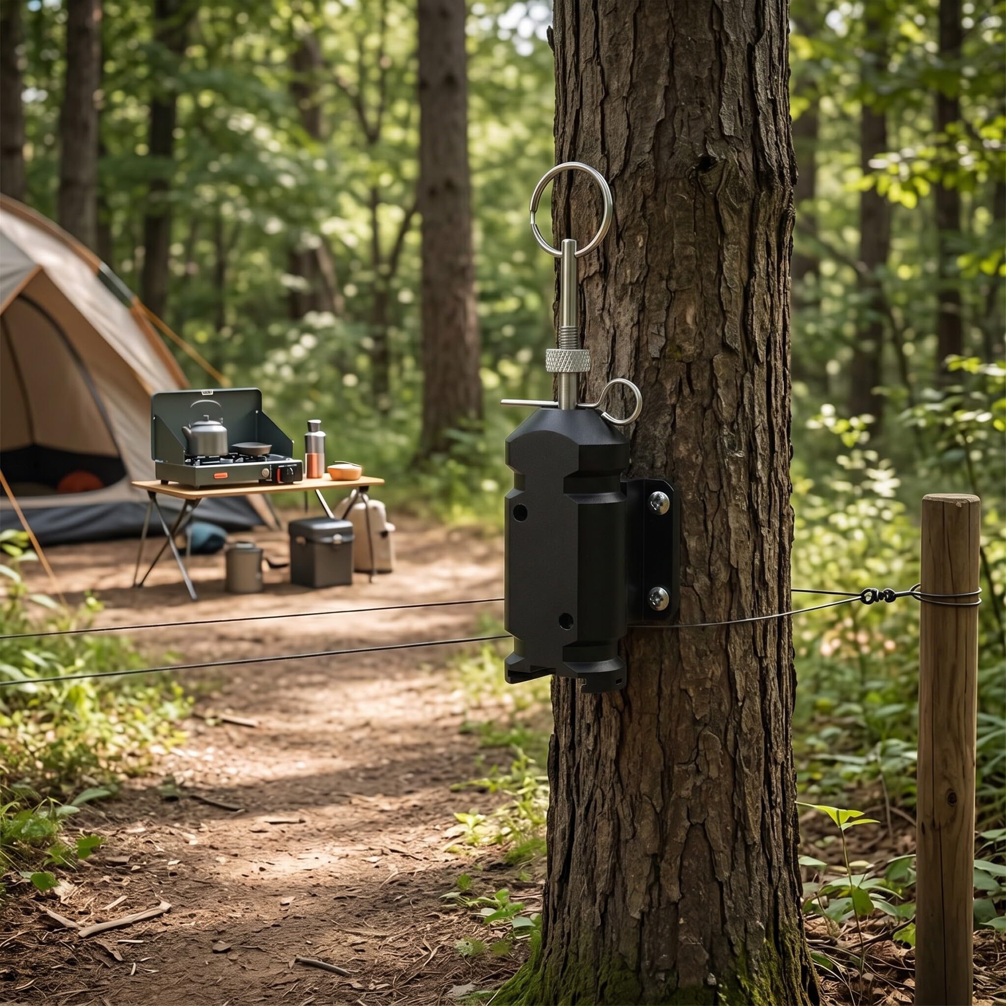 Alarma de Viaje Perimetral, 4,5 V, Dispositivo de Alarma de Cable de Viaje para Acampar, Gatillo de Cable de Viaje, Alarma de Cable de Viaje Al Aire Libre con Práctico y