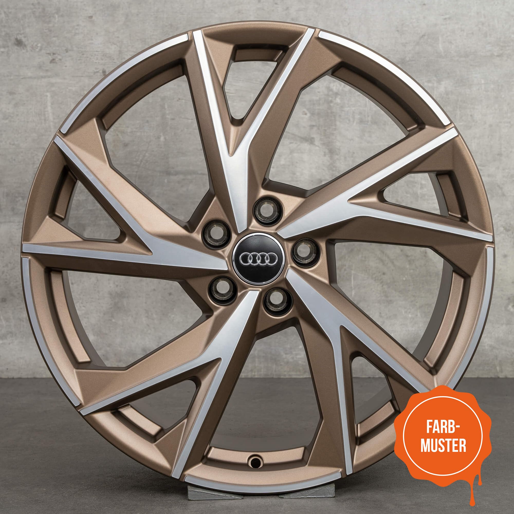 Felgenlack | passend für Farbton AUDI bronze L-50C | High Solid | 1K Original OEM Felgenlack | Lackdose 1000 ml | für Reparatur- als auch Komplettlackierung