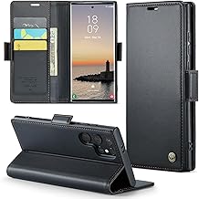Cover for Samsung S23 Ultra Wallet Case [RFID Blocking] Premium PU Leather [Magnetic] Wallet Book with Card Holder Slot Stand Flip Case for Samsung S23 Ultra, Black