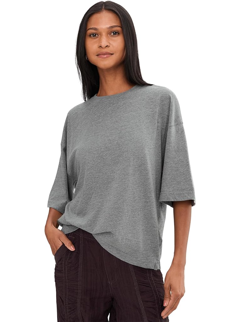 Gray Free People We The Free Perfect Oversized Tee