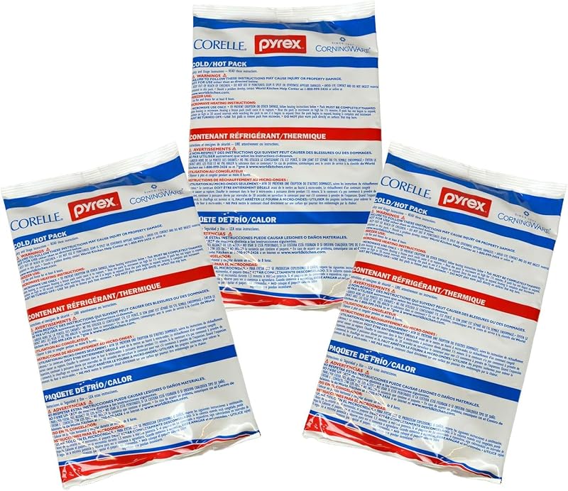 Portable Large Hot & Cold Packs (3-Pack) - Made in USA | Reusable Gel Packs | Hot Or Cold Therapy | Flexible Design | Portable Storage Solution