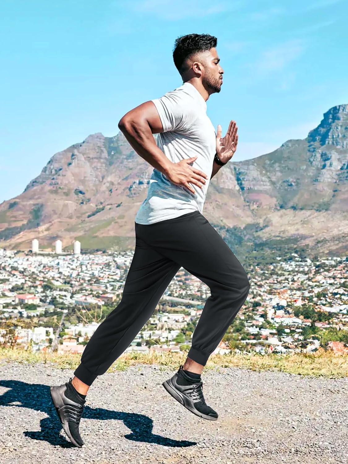 Tall Mens Joggers 32/34/36/38 Inseam Extra Long Sweatpants with 3 Zipper Pockets Lightweight Athletic Pants - Image 8