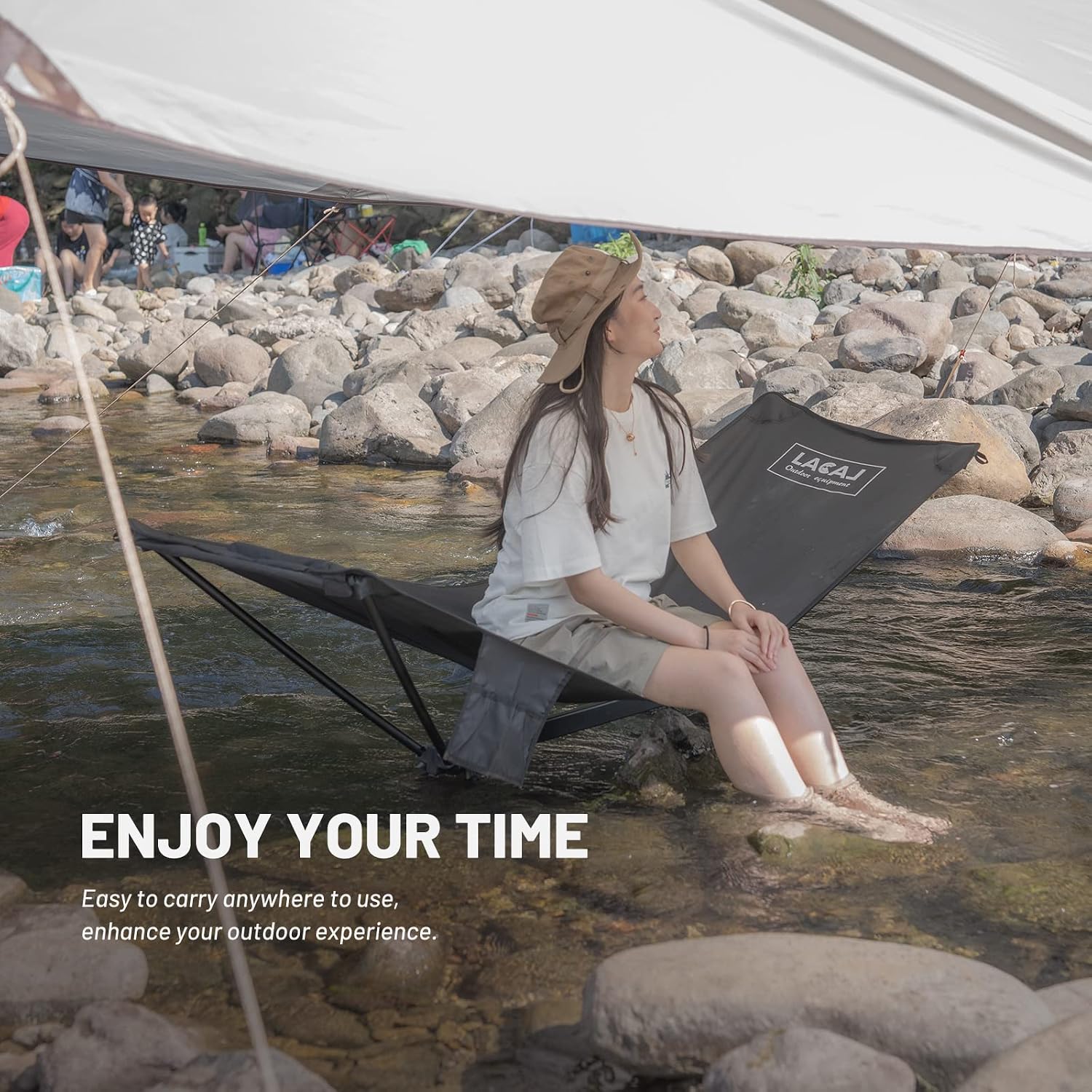 G2 GO2GETHER Lightweight Portable Stand Hammock, Breathable & Durable Oxford Cloth, Strong Folding Aluminum Alloy Frame, Easy to use, with Soft Pillow, Side Pocket, Carrying Bag, Non-Slip Cap