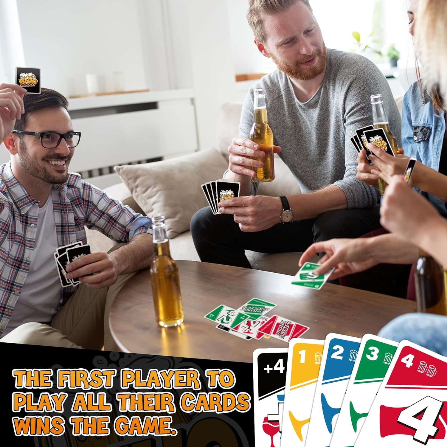 Broytain WHODRINK Drinking Card Games for Adults, Party Card Game for Groups, Bachelorette Party Games, Couples Drinking Game for Date Night, Girls Night Party Game, 136 Cards, Age 21+