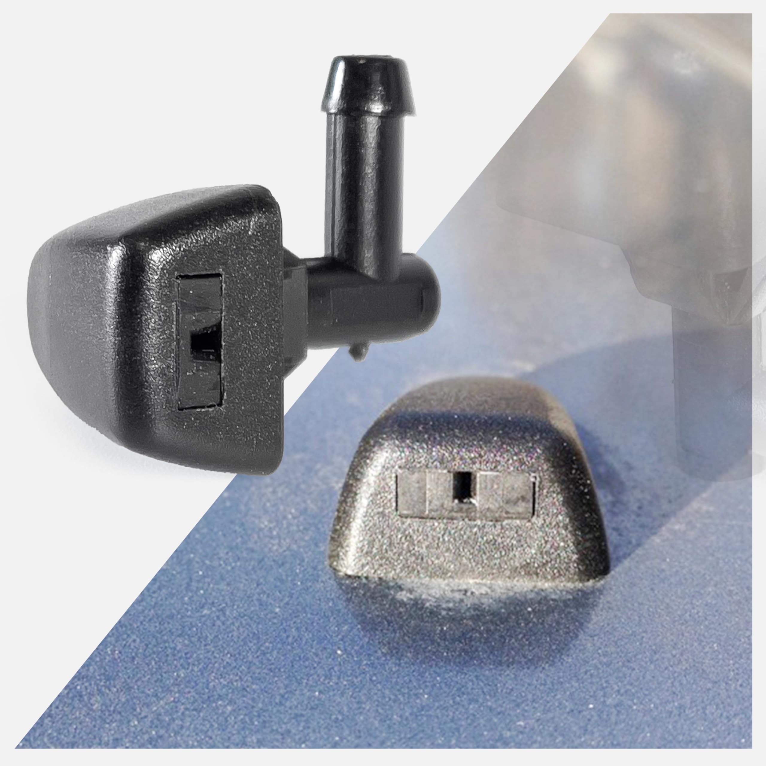 Click&Fit Dysze spryskiwacza szyby przedniej kompatybilne z Volvo XC70 S60 V70 od 2000 do 2010 - dysze spryskiwaczy do wycieraczek do ekranu zastępuje 30655606, 8620256, 2-pak