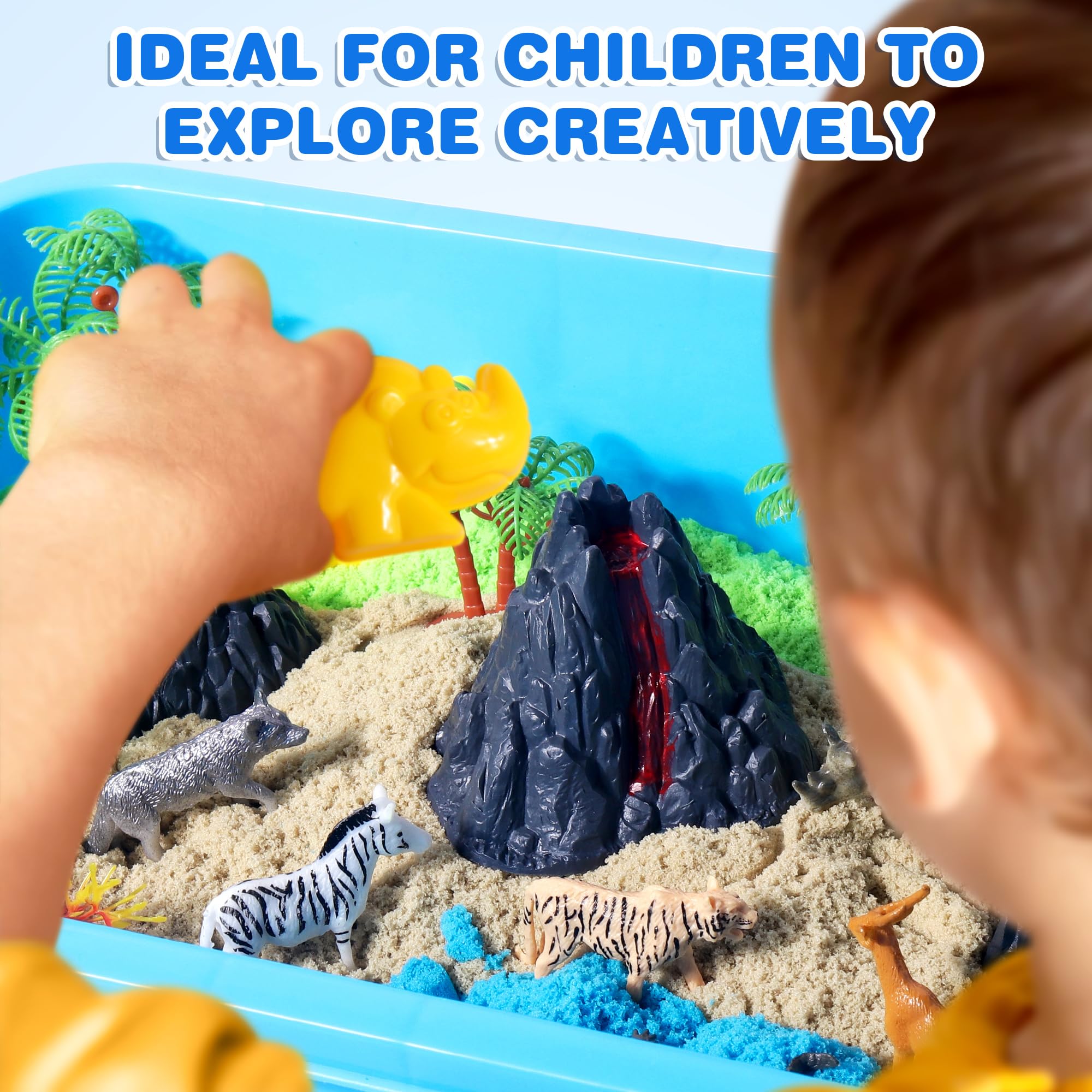Billeeit Magischer Sand Set mit dem Tier-Thema für Kinder ab