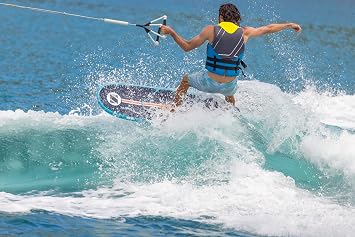 5' 4 Glide Wakesurfer Wakeboard with Full EVA Top Deck, Kneeboard, Wakeskate and Water Sports Board for Beginner and Intermediate Riders