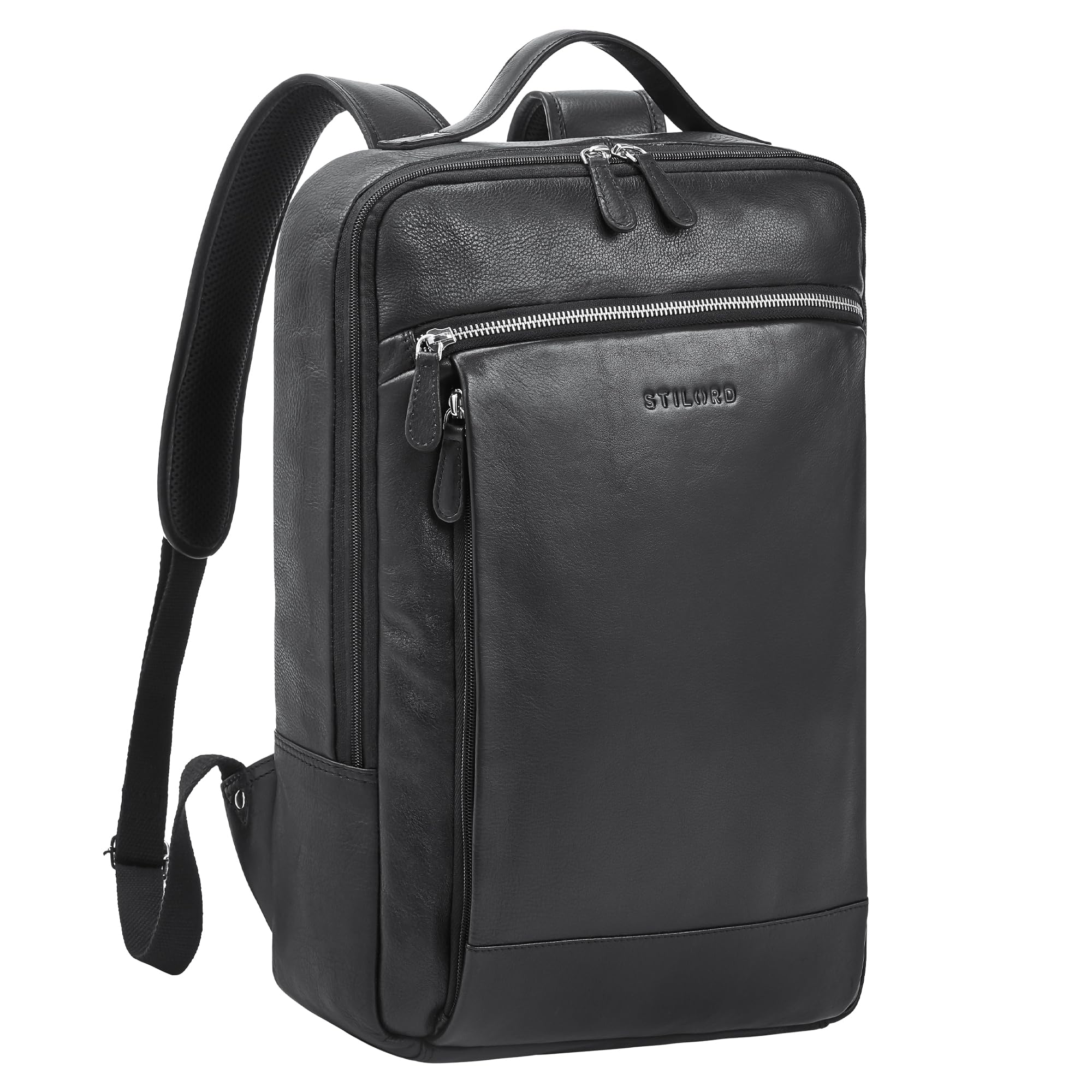 STILORD Jannes' Mochila de Negocios para Portátil 17 pulgadas Mochila Vintage Mochila de Día Cuero para Universidad, Trabajo y Oficina