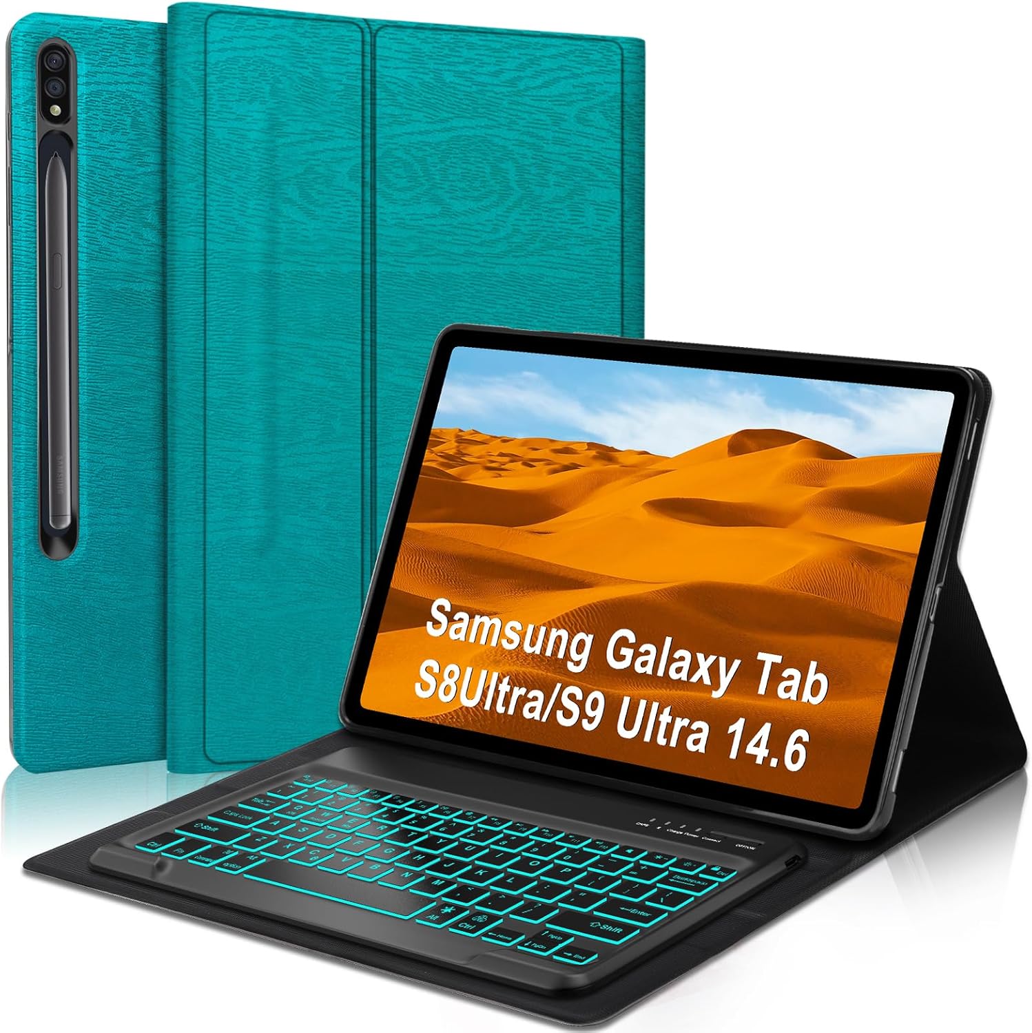 Samsung Galaxy Tab S9 Ultra Keyboard Case 14.6”, Detachable Wireless Keyboard 7