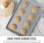 Martha Stewart Gallen 15 x 10 Inch Nonstick Carbon Steel Cookie Sheet - Silver