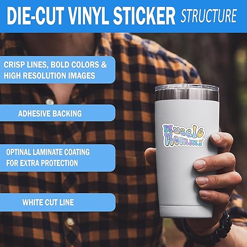 Miniatura 5 de Milleyz Muscle Mommy - Calcomanías de fitness, calcomanías de entrenamiento, calcomanías de gimnasio, calcomanías de mamá, calcomanías de vinilo