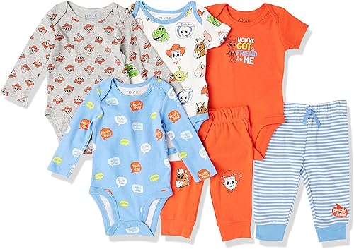Tienda Essentials Disney Marvel Star Wars Unisex Babies' 6-Piece Outfit Set, Pack of 6