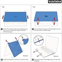 Vista 9 de IBENZER Compatible con MacBook Air 2025 2024 2023 de 15 pulgadas M4 A3241 M3 A3114 M2 A2941, carcasa rígida, cubierta de teclado, película