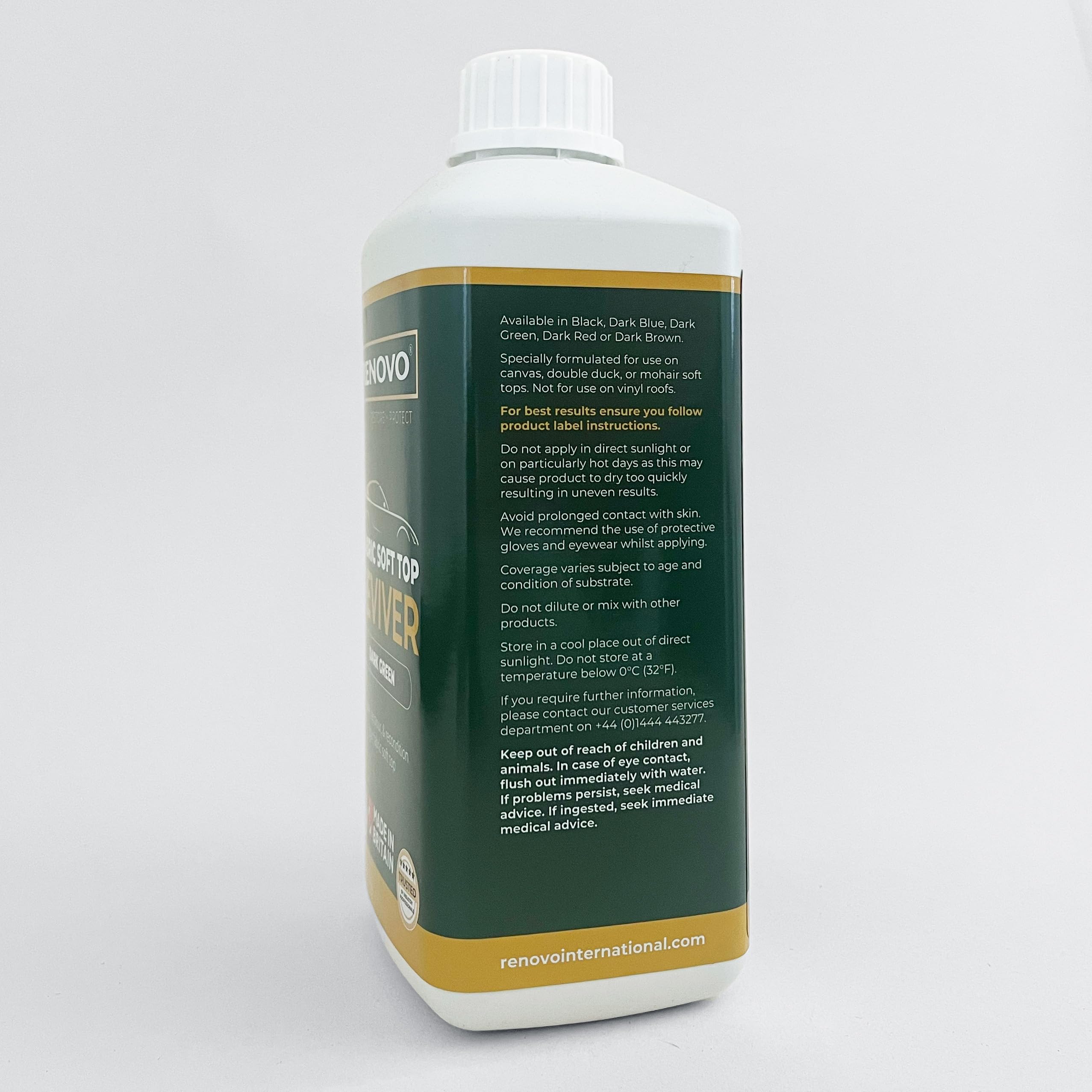 Renovo Revitalizador de Capotas de Tela, Verde, 1 litro