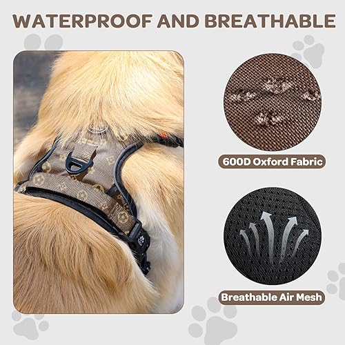 Miniatura 95 de FURRYFECTION Arnés a cuadros para perros medianos Arnés reflectante sin tirones para mascotas Arnés ajustable para perro sin estrangulamiento