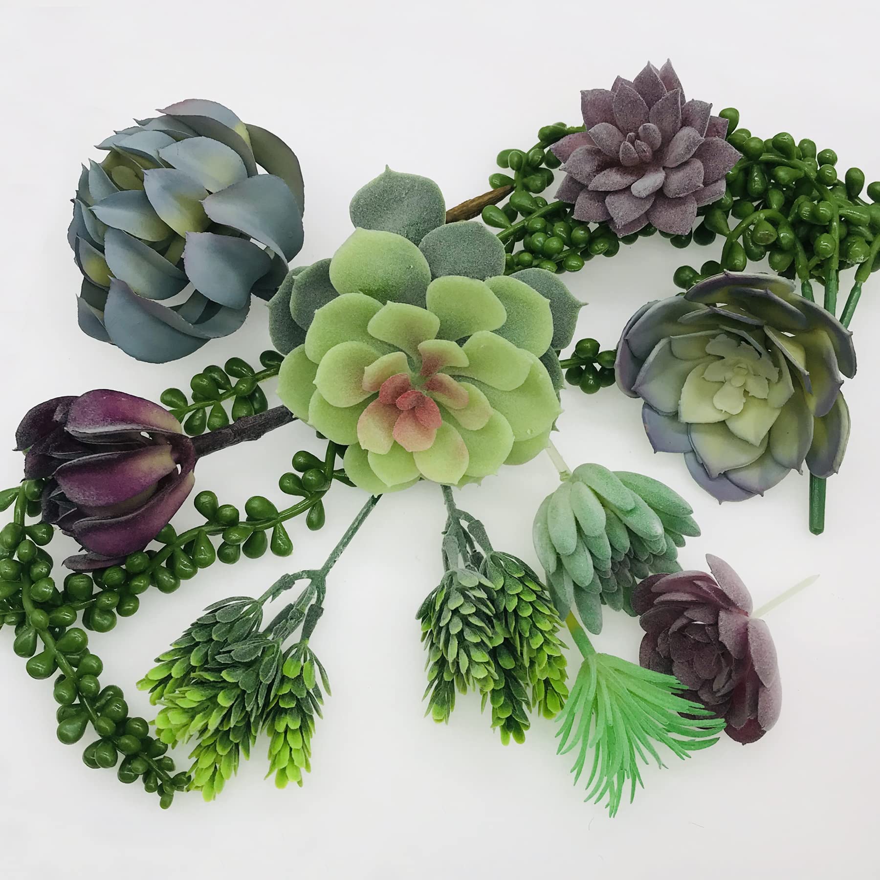 Woohome Piante Succulente Artificiali 20 Pz Succulente Artificiali Misti Piante Grasse Finte Decorative per La Decorazione del Paesaggio Decorazioni,Casa Giardino Decorazioni