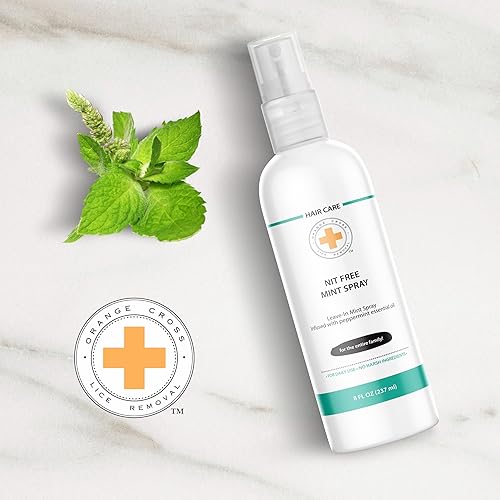 Miniatura 5 de Spray de prevención de piojos de menta, repelente de piojos para niños, tratamiento de liendres y piojos hecho con ingredientes naturales, 8 onzas