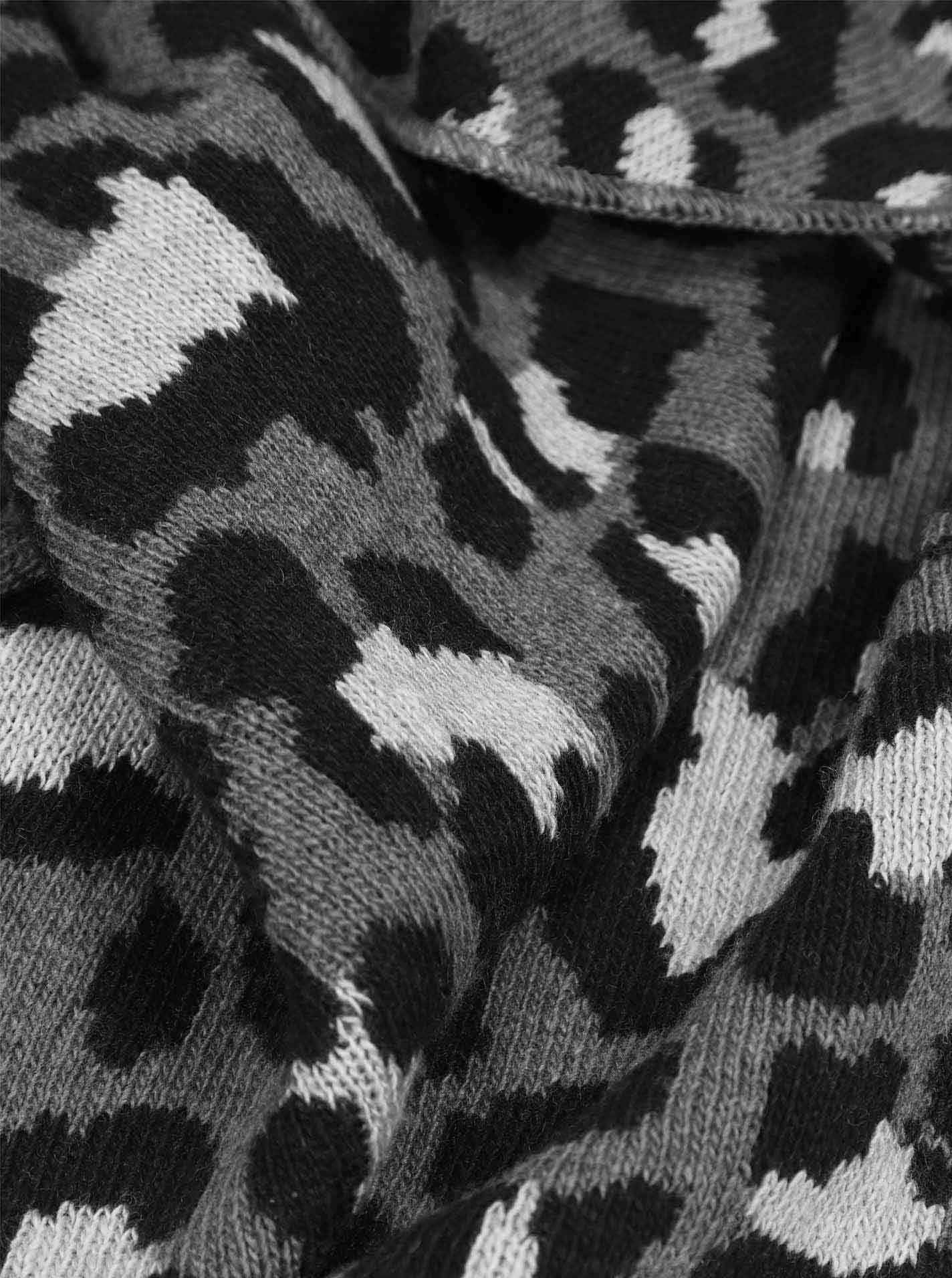 Zwillingsherz Dreieckstuch mit Kaschmir- Hochwertiger Schal im dezenten Leo Design für Damen Jungen und Mädchen - Hals-Tuch und Damenschal - Strick-Waren für Sommer und Winter