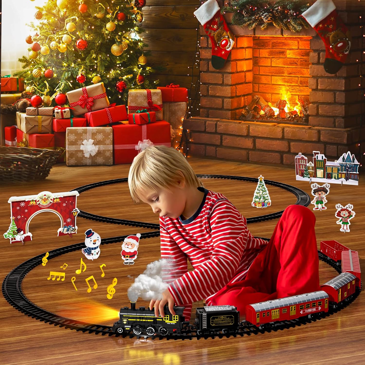 Doloowee Elektrischer Zug Set Für Kinder - Mit Licht & Sound Ab 3 Jahren