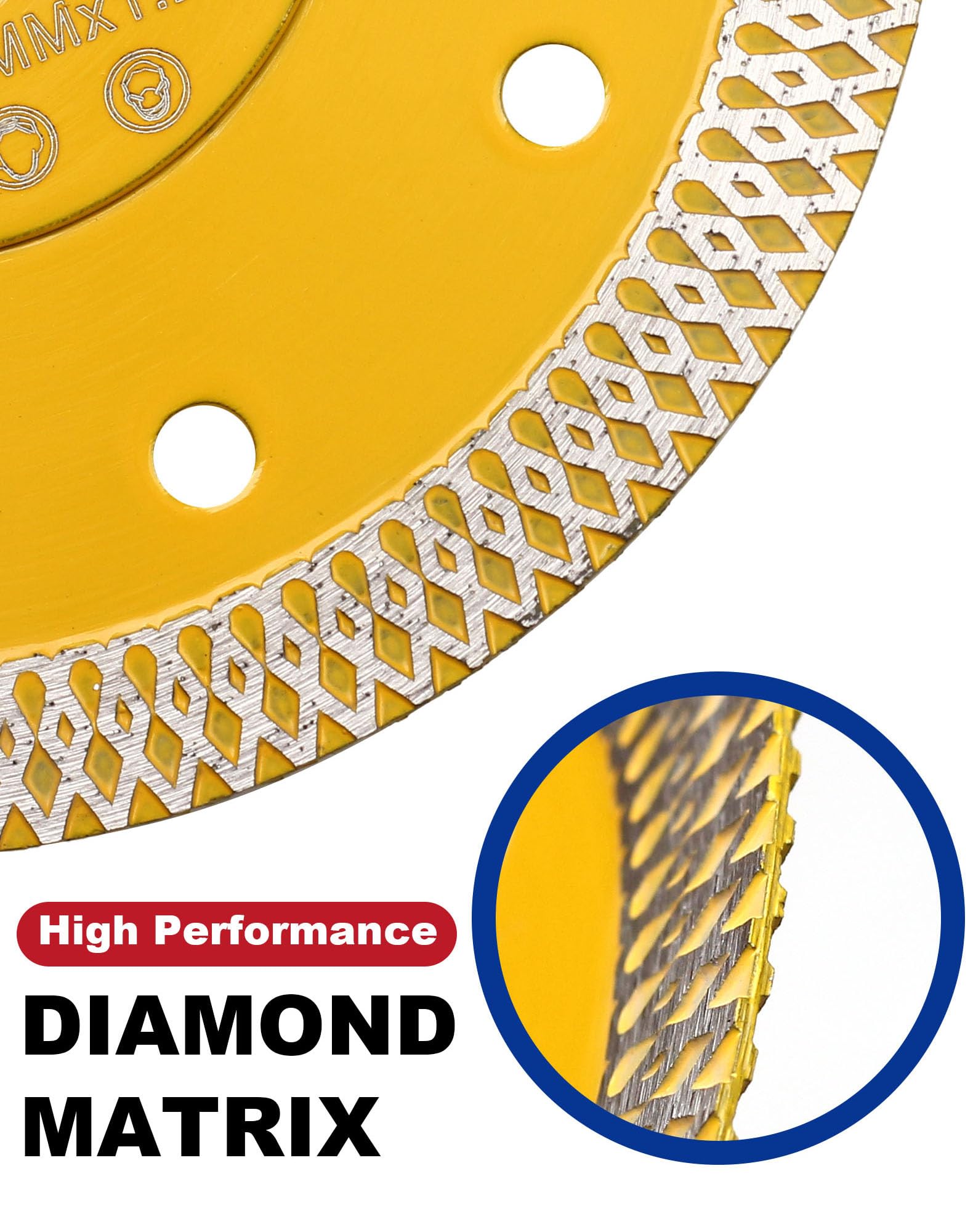 Coupe Sèche Humide Meuleuse Disque Diamant 230mm Pour Coupe Pierre, Granit, Marbre, Carrelage - Pour Meuleuse D'angle - Usage Sec Ou Humide Disque 230 Mm Beton