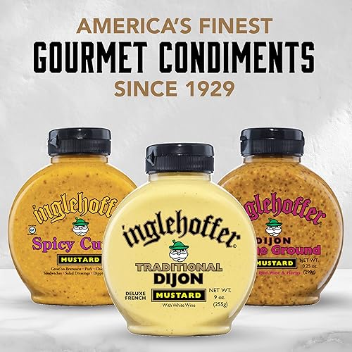 Miniatura 2 de Inglehoffer Mostaza tradicional de Dijon, botella exprimible de 9 onzas
