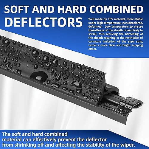 Miniatura 4 de LUTEUS Juego de limpiaparabrisas de 26 + 16 pulgadas (bloqueo superior), juego de limpiaparabrisas de repuesto para Subaru Crosstrek 2018-2021,