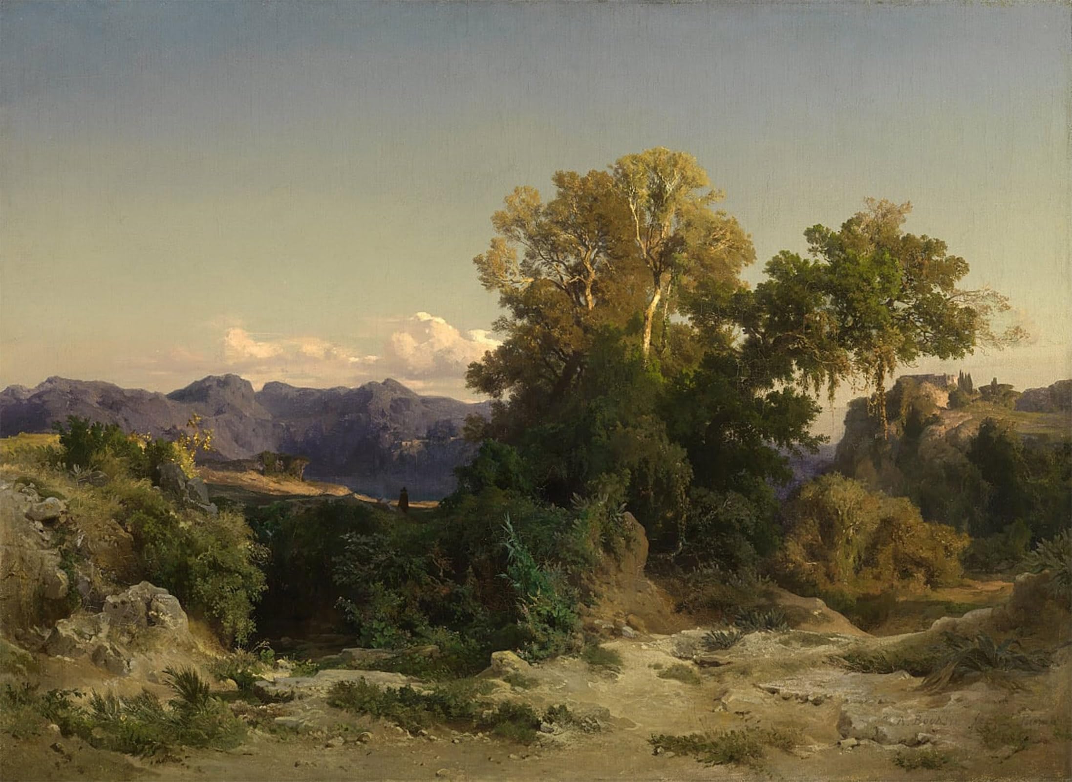ARTXLXXBN Famous Prints Artwork Pictures Poster Painting Art Landscape in the Roman Campagna by Arnold Böcklin Artwork Landscape Pictures for Home Decor 60x90cm
