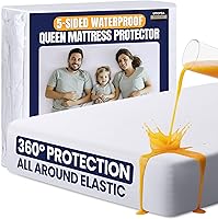 Vista 10 de Utopia Bedding Protector de colchón impermeable de 5 lados tamaño King, funda de colchón transpirable de alta calidad, estilo ajustado con bolsillos