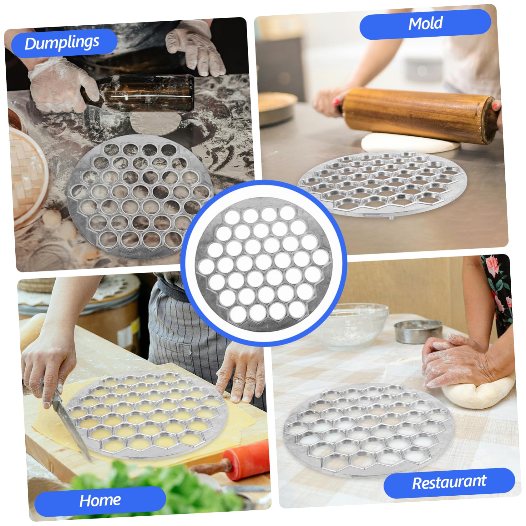 Zerodeko Molde para Empanadillas de Aleación Capacidad para 37 Unidades, Diseño Plano E Innovador, Ligero y Fácil de Limpiar, Adecuado para Cocina Casera y Profesional
