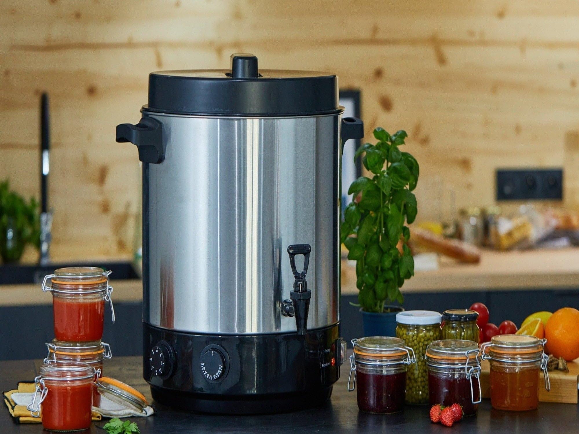 Stérilisateur Électrique Avec Robinet Et Minuteur 31l 2100w Inox - BAT-KCP31SSM