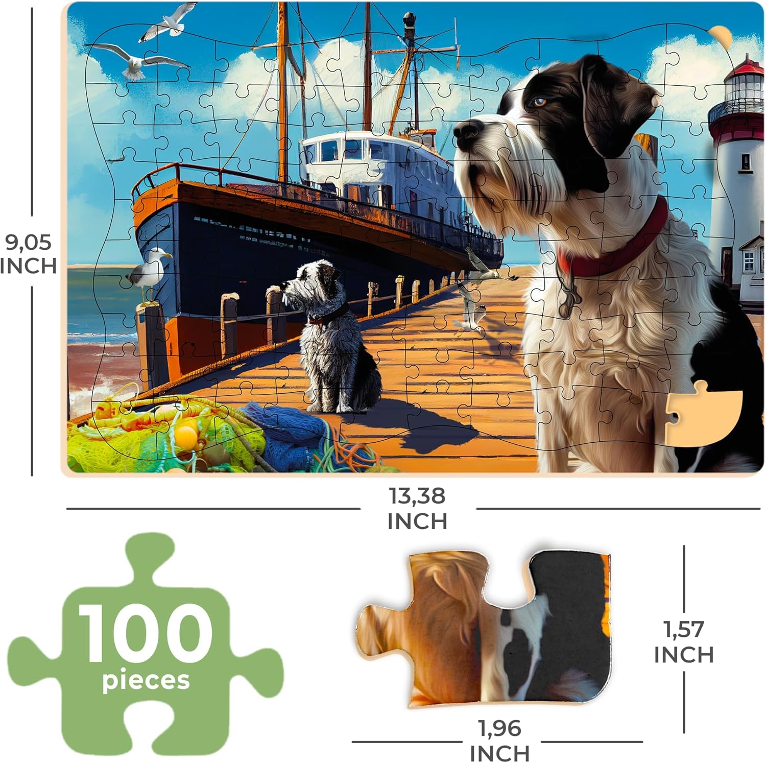 QUOKKA 100 Piece Dementia Activities for Adults - 3 Set Dementia Puzzles for Elderly - Large Piece Gifts Products for Seniors - Alzheimers Jigsaw Puzzle Games for Adults with Horses, Dogs and Cars