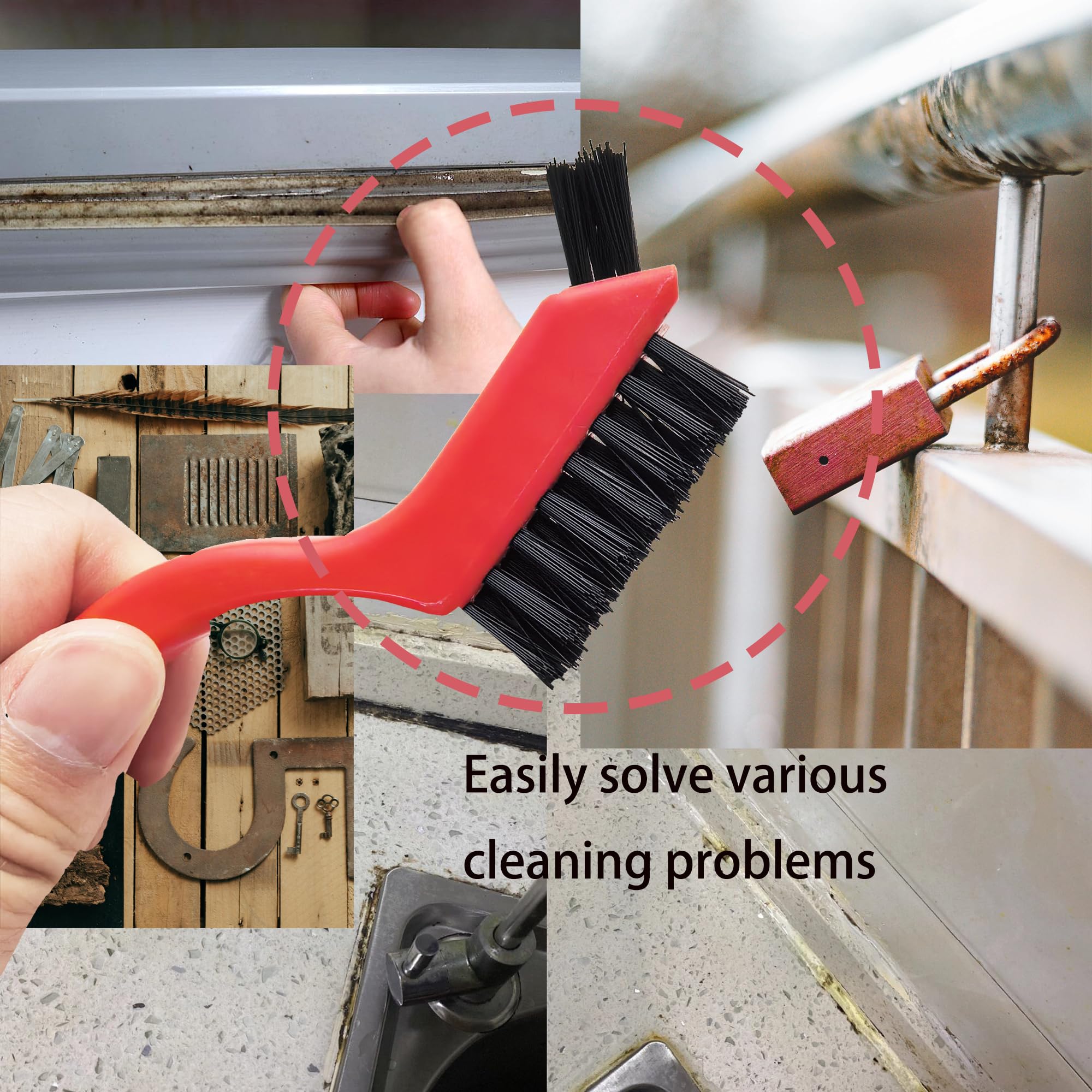 Nylon Cleaning Brushes - Scratch-Free & Multi-Use -6 Nylon Cleaning Brushes - Scratch-Free & Multi-Use -6