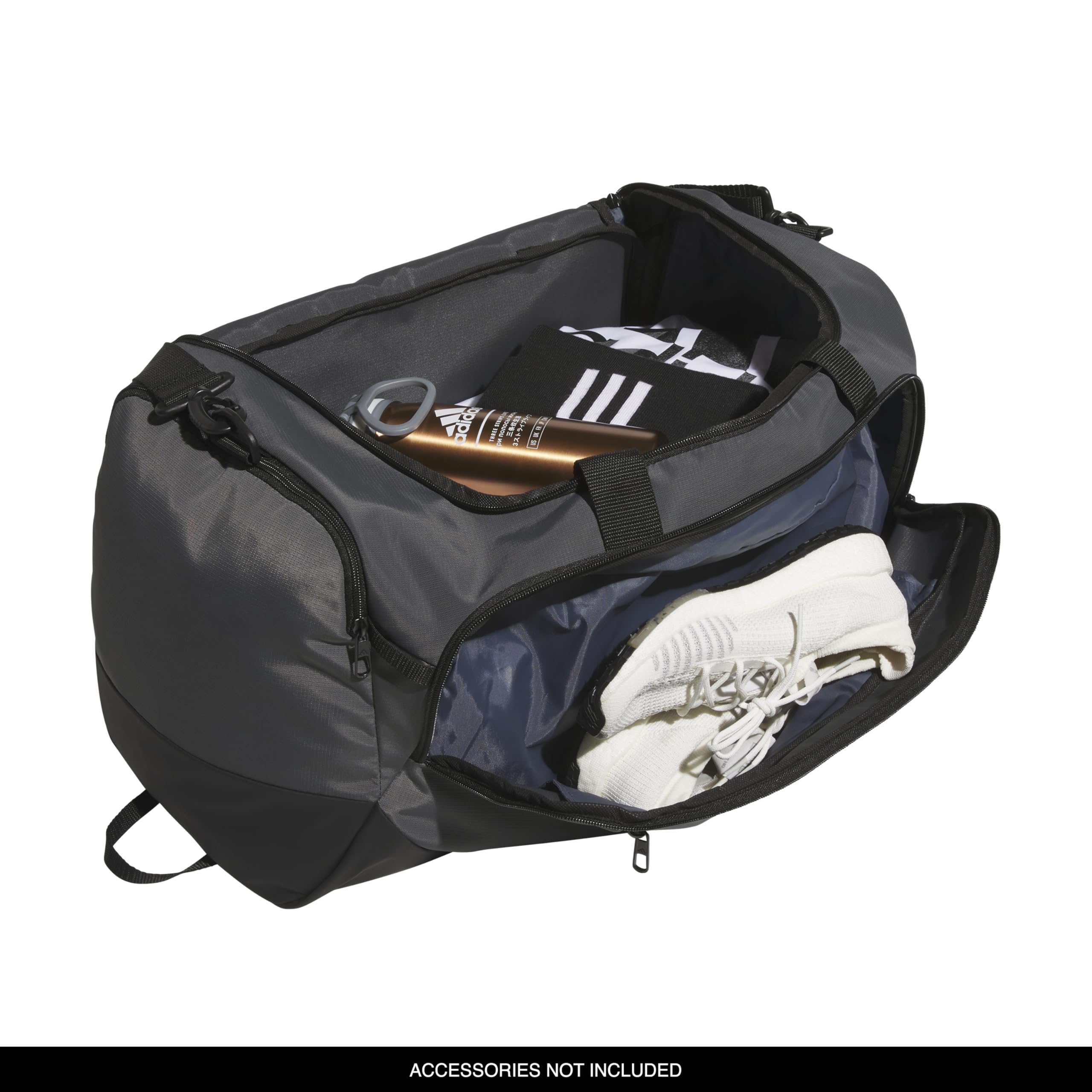 adidas Borsone Defender 5 Large (100L), Team Grigio Scuro, Medium (59L), Defender 5.0 Borsone da viaggio, borsa sportiva da palestra per uomini e donne