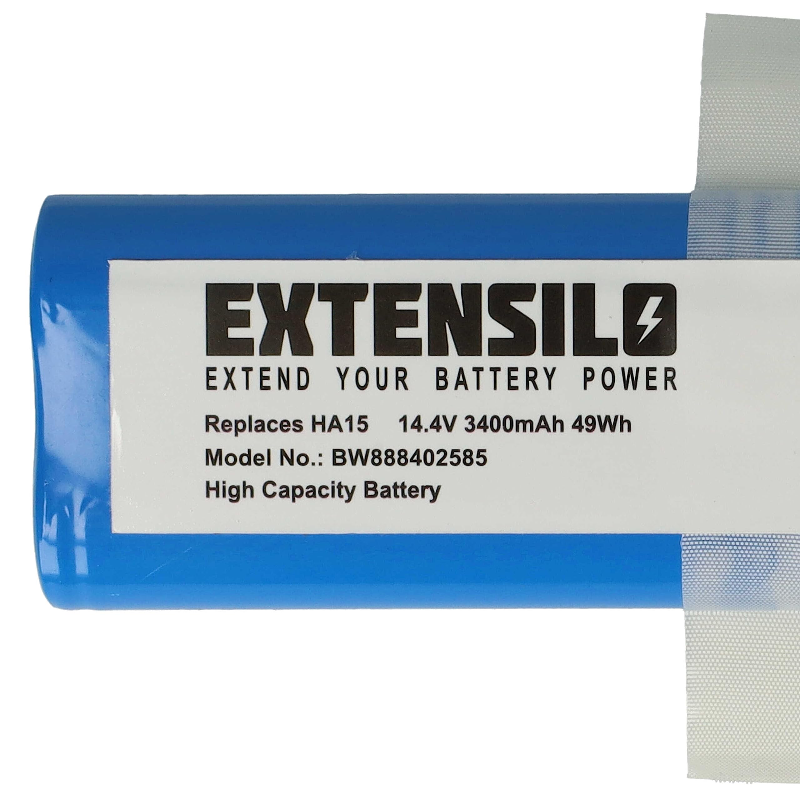 batteria sostituisce Medion HJ08, HA15 per home cleaner (3400mAh, 14,4V, Li-Ion)
