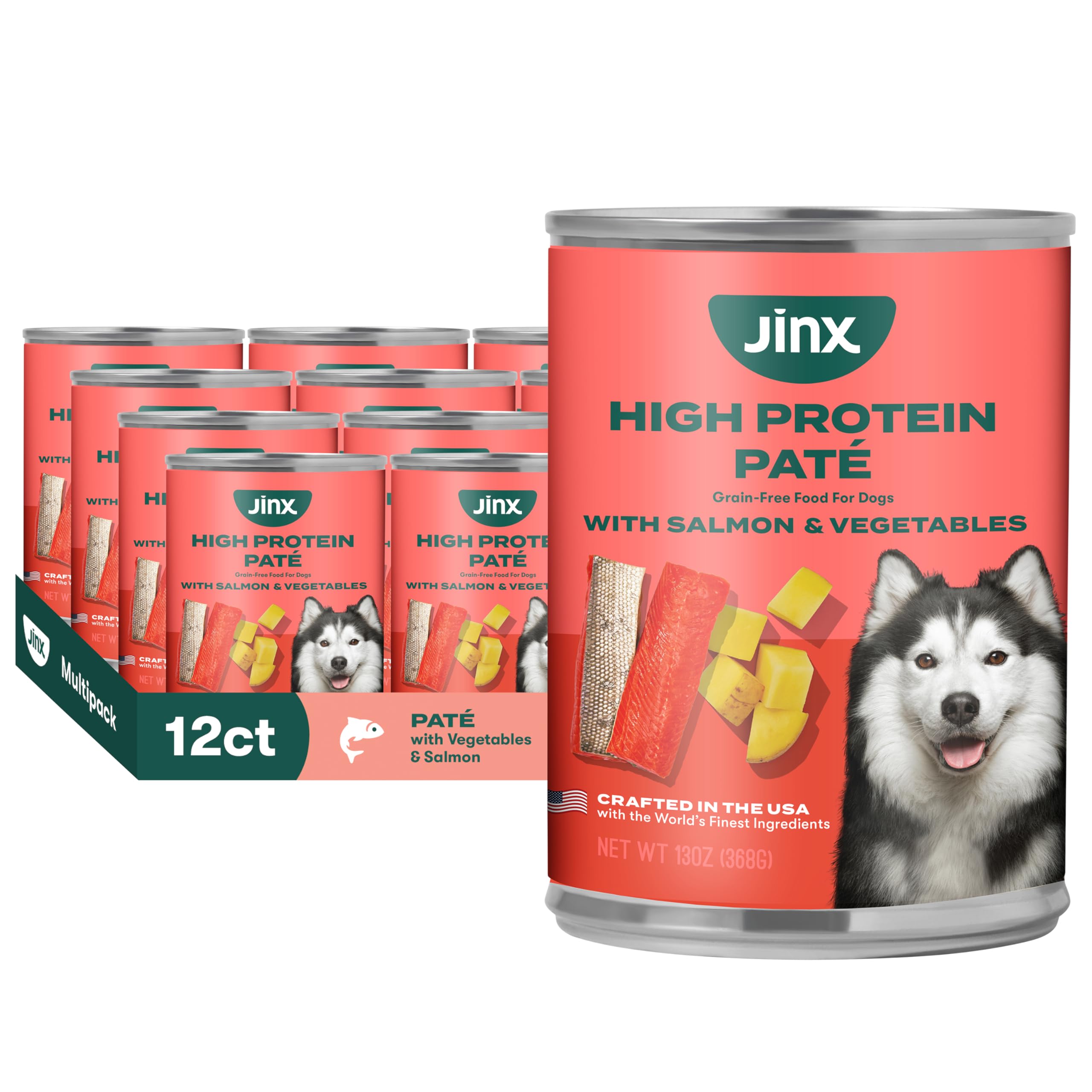 Jinx Salmon Grain Free High Protein Wet Dog Food