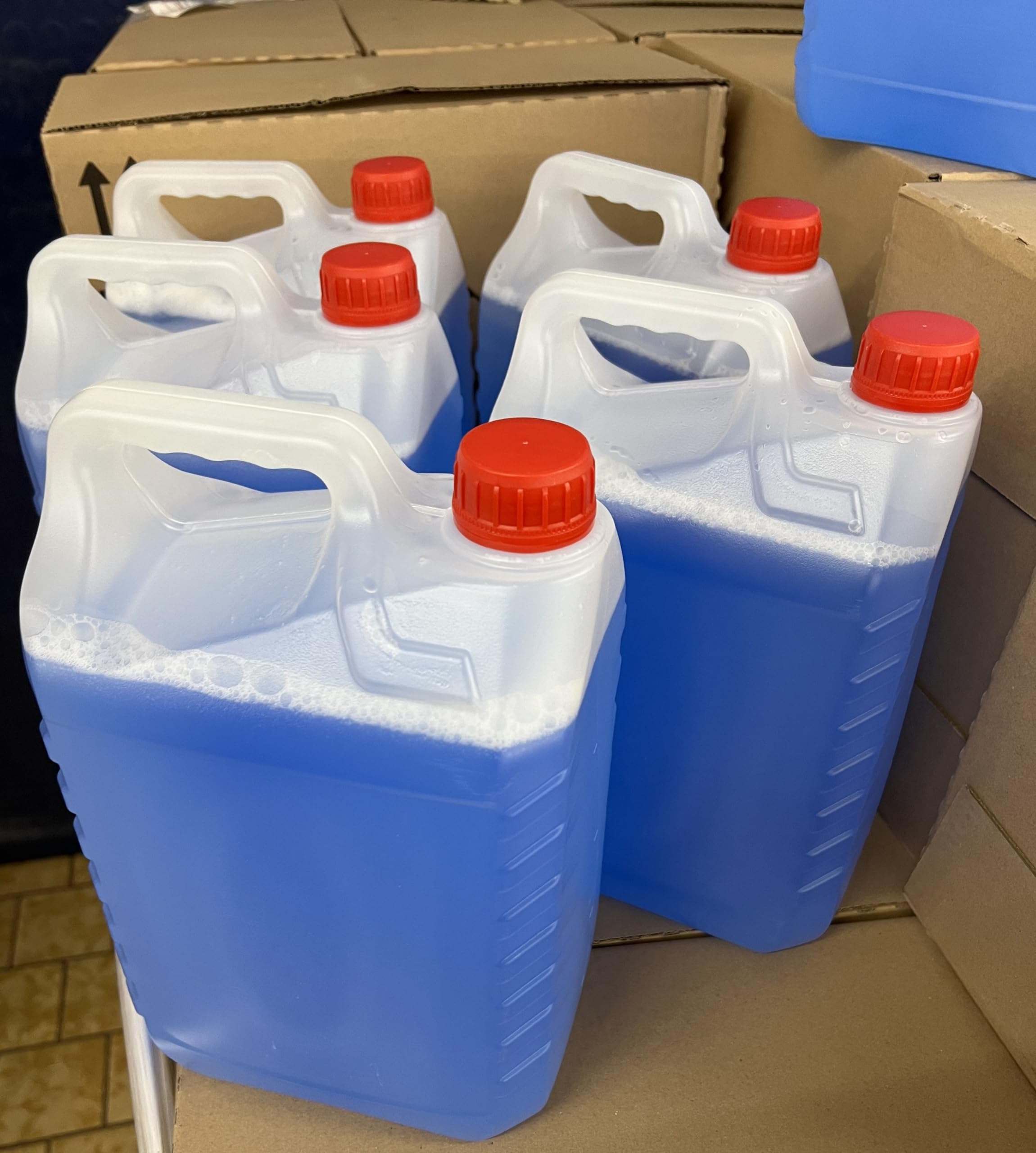 4x 5L Kanister Scheibenfrostschutz -20°C Frostschutzmittel für Auto, Frostschutz mit Citrusduft, Ideal für Scheibenwaschanlage im Winter, 20 Liter