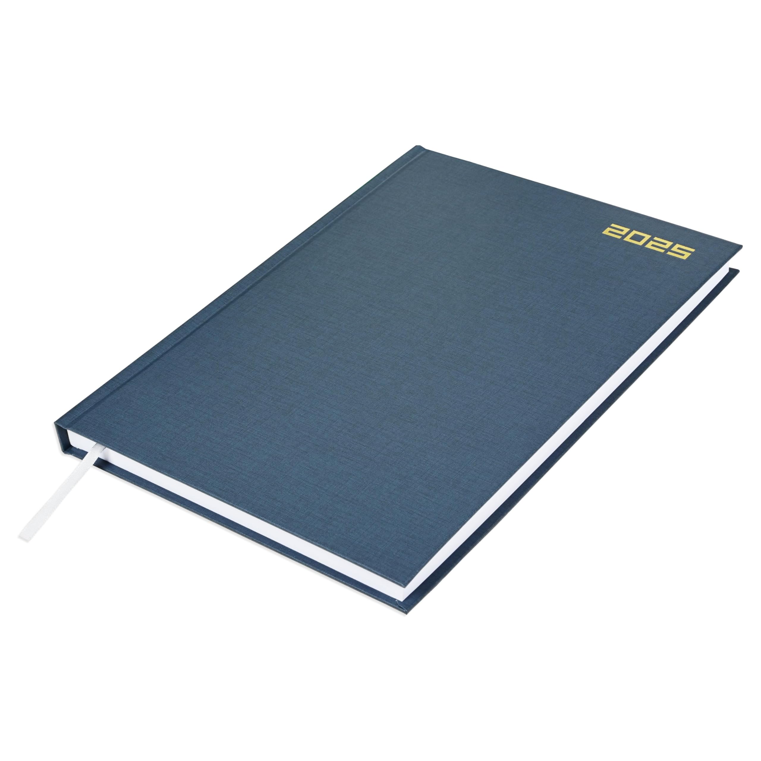 FIS 2025 A4 Diary, Vinyl Materials, Hard Cover, 1 Day a Page, Size A4(210x297mm), English, 60gsm White Paper, Grey Color-FSDI41E25GY [Unknown Binding]