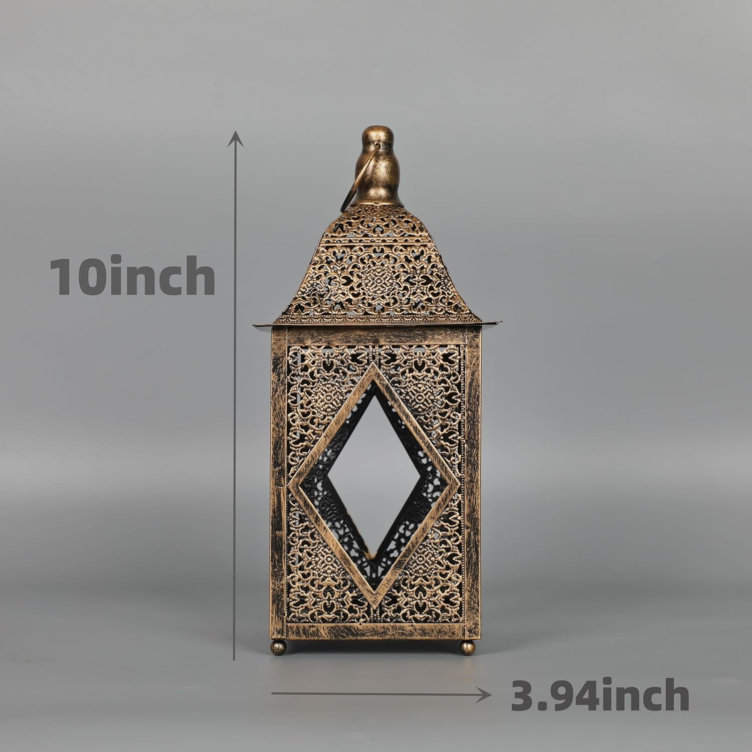 2 Pack Moroccan Lantern Lamp Decorative Candle Holders for Ramadan Decorations, Hanging, Outdoor Patio or Porch, Indoor Home Decor