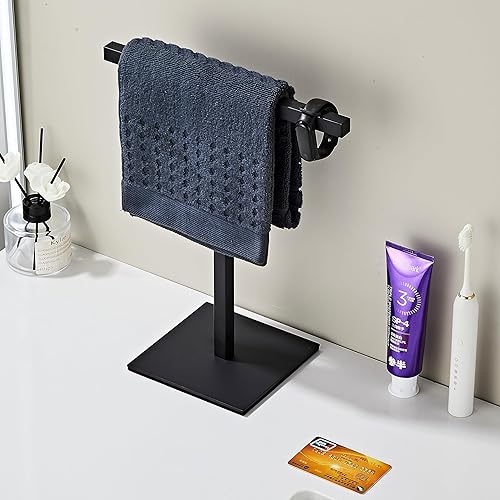 Vista 32 de Toallero de mano de baño, soporte para toallero en forma de T, acero inoxidable SUS304, acabado cepillado, barra de torre para baño, cocina, tocador