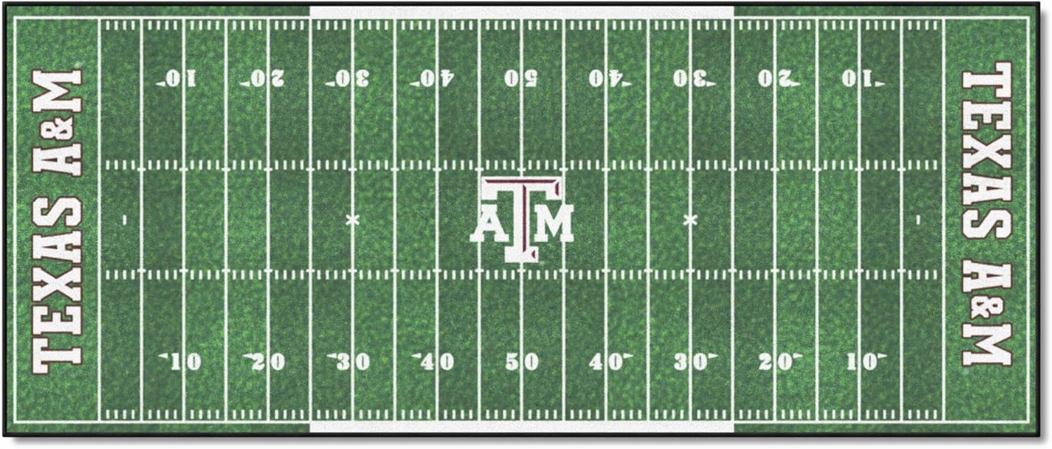 FANMATS - 7562 NCAA Texas A&M University Aggies Nylon Face Football Field Runner, 30"x72"