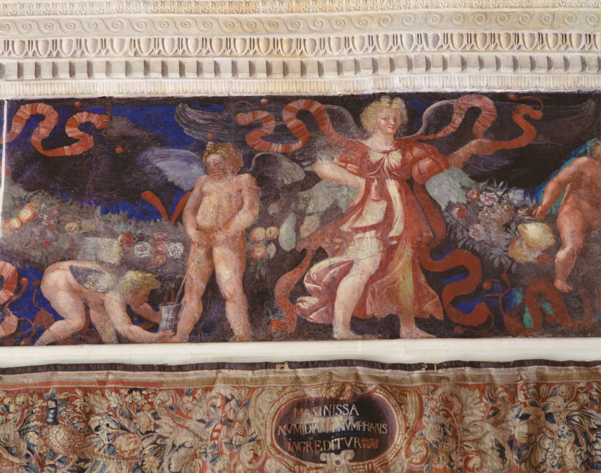 RZHRHJES Vintage Wall Art Picture on Canvas Wall Art Poster Frieze From of the Cupid Frieze Detail of a Cupid Urinating in a Jug by Giulio Romano Canvas Poster for Office Decor 60x90cm