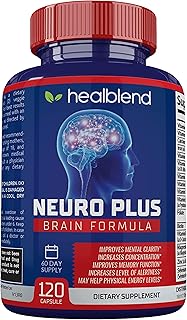 Neuro Plus Brain & Focus Formula - Brain Booster Supplement, Supports Mental Clarity & Focus - Enhances Concentration & Mental Energy – 120 Capsules