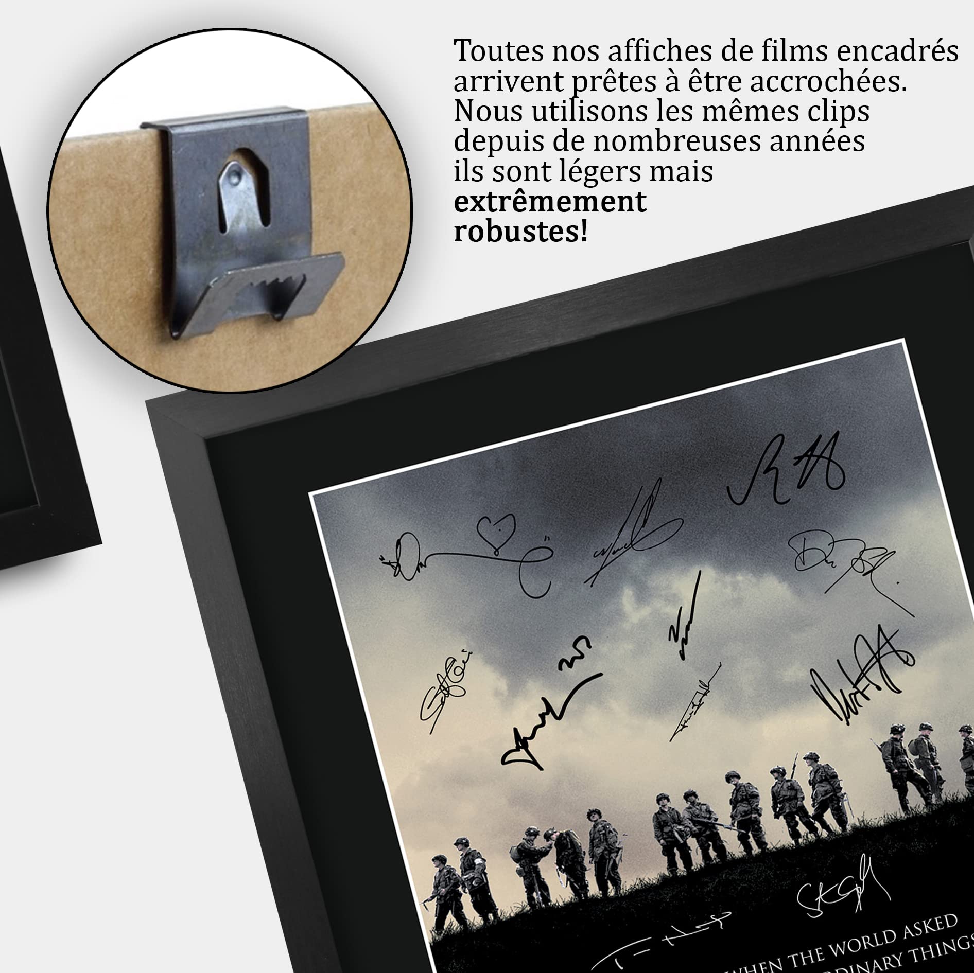 Affiche Photo Autographe Halloween Signée - Format A3 Encadré (445x330mm), Cadre Polycarbonate Noir | Cadeau Pour Fans De Cinéma