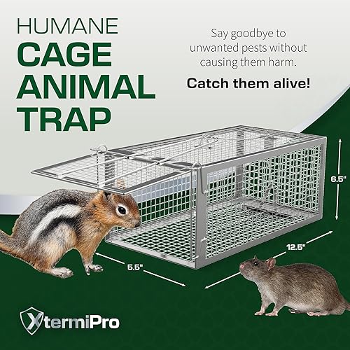 Miniatura 3 de Trampa humana para esquirell, paquete de 2, jaulas de ardilla y ratas que funcionan para el hogar  Atrapa y suelta  Reutilizable y duradera  Trampa