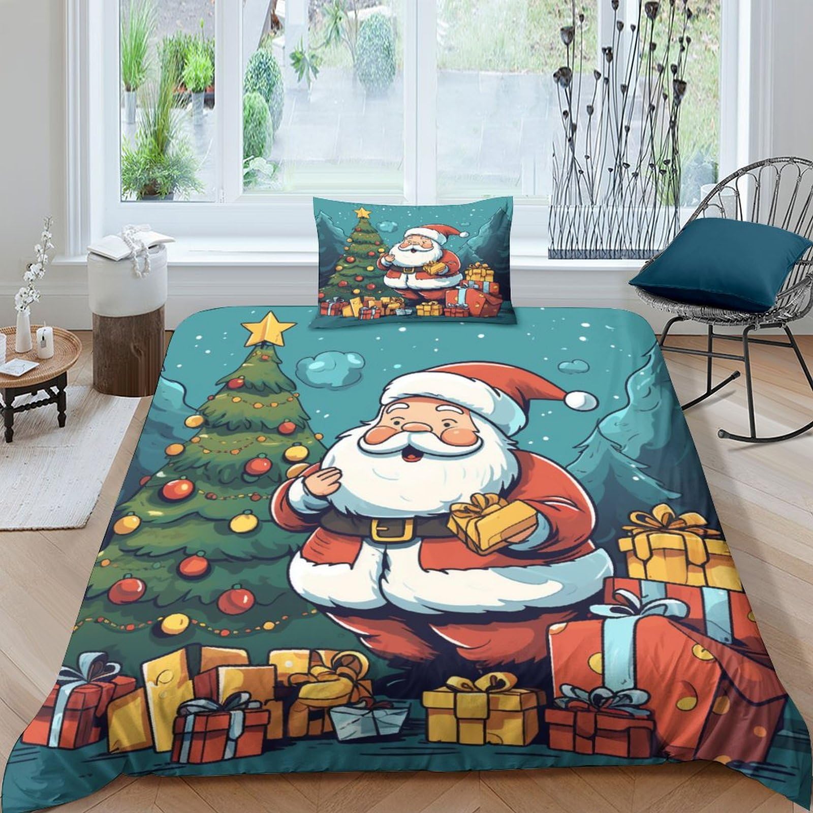 Housses de couettes Père Noël 3D imprimé : le cadeau idéal pour adultes et enfants