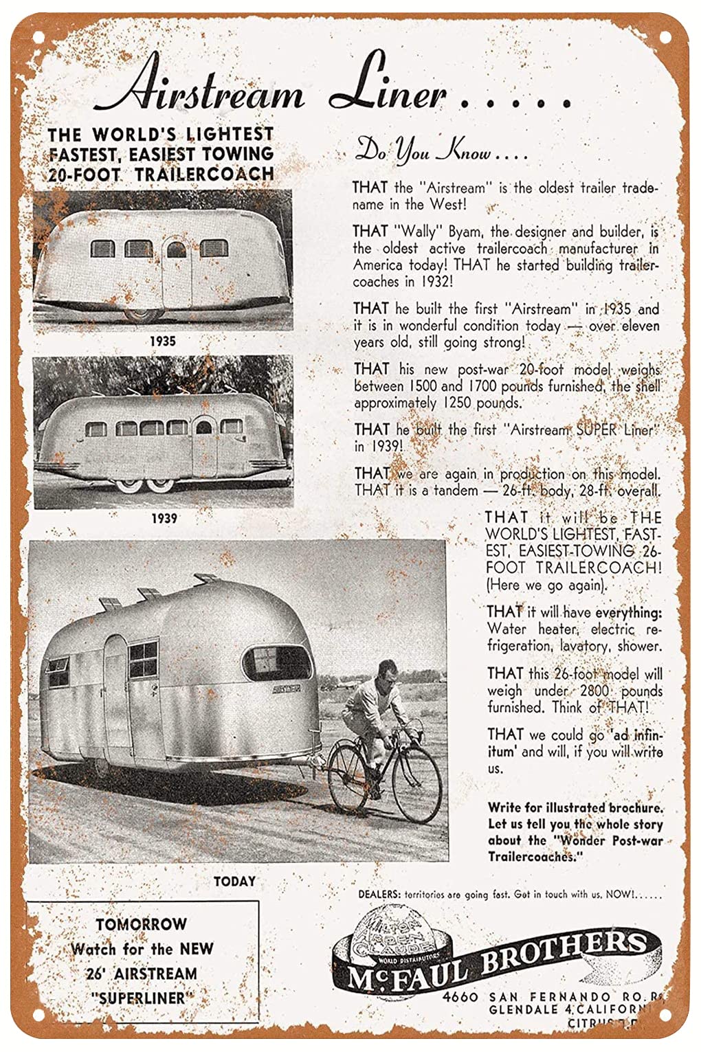 Caravan Theme Vintage Metal Poster, RV Lifestyle Wall Plaque, Home Bar Cafe Club Decor, 8x12 Inch