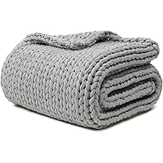 YnM Weighted Blanket, Handmade Chunky Knitted Design, Soft and Cozy, Temperature Regulating and Breathable, Machine Washable Throw for Sleep or Home Decor (Pink Fancy Yarn, 80x87 Inch, 25lbs)